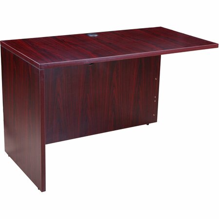 INTERION BY GLOBAL INDUSTRIAL Interion Desk Shell Reversible Return, 48inW x 24inD, Mahogany 695934MH